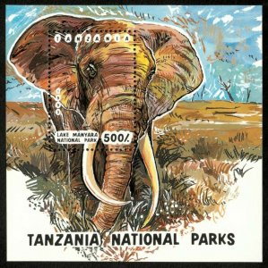 Tanzania 1994 - National Parks, Elephant - Souvenir Sheet - Scott 1192 - MNH