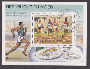 Niger # C279, Montreal Summer Olympics, Souvenir Sheet, CTO, 1/2 Cat.