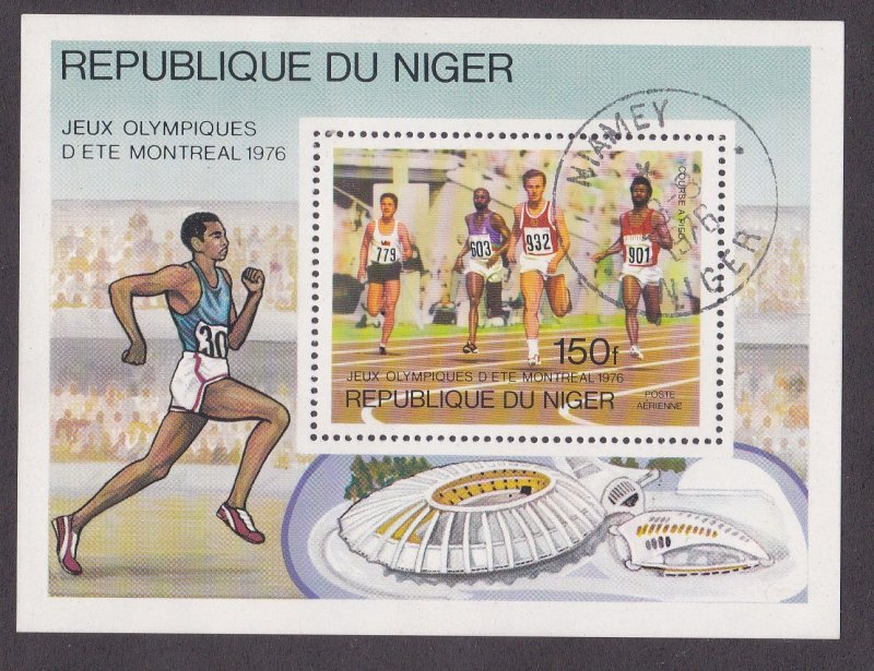 Niger # C279, Montreal Summer Olympics, Souvenir Sheet, CTO, 1/2 Cat.