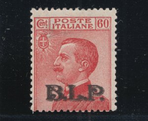 Italy Sc B15 MNH. 1922 60c King Victor Emanuel III, B.L.P. overprint, rare. Cert