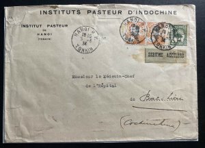 1934 Hanoi Vietnam Indochina Pasteur Institute Express Mail Cover To Bac Lieu