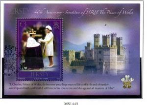 Jersey Sc 1382 2009 £3 Prince of Wales stamp sheet used