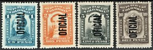 [mag801] COLOMBIA 1937 Scott#O1/02+O4/O13 MLH/MNH (Diez Pesos is MNH)