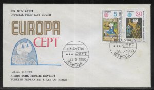 Turkish Republic of Northern Cyprus 83-84 1980 Europa FDC