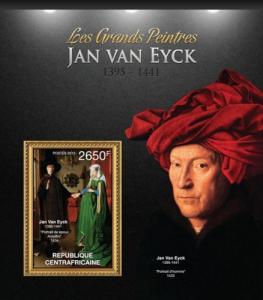 CENTRAFRICAINE 2013 SHEET JAN VAN EYCK ART PAINTINGS