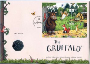 2019 GRUFFALO Special 50p Coin Cover BUNC Royal Mail