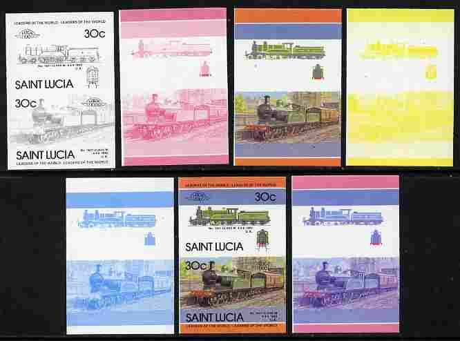 St Lucia 1985 Locomotives #4 (Leaders of the World) 30c \...