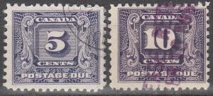 Canada #J9-10  F-VF Used  CV $16.50  (A8303)