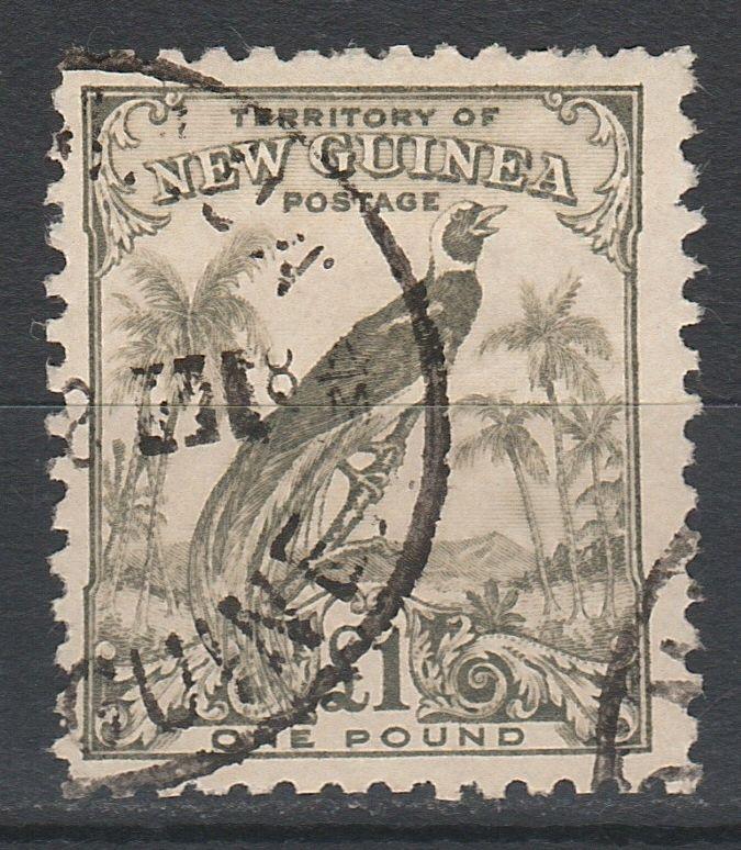 NEW GUINEA 1932 UNDATED BIRD 1 POUND USED TOP VALUE