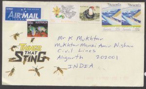 AUSTRALIA - AIR MAIL ENVELOPE TO INDIA WITH STAMPS