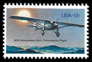 PCBstamps   US #1710 13c Lindbergh's Flight, MNH, (35)