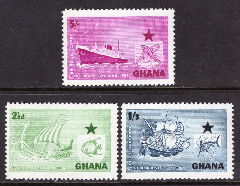 Ghana 14-16 Ships MNH VF