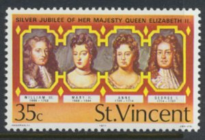 St Vincent  SG 509 SC# 490 MNH Kings & Queens Silver Jubilee 1977 see scans  ...