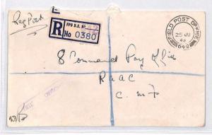 GB MILITARY Registered NAAF Rome? *FPO.642* CDS 1946 RAAC CMF {samwells}AN406