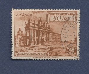 VATICAN - Scott E12a - perf 13 1/2 x 14 - used - 1949