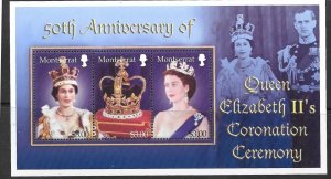 MONTSERRAT SGMS1232 2001 QUEEN ELZABETH II'S CORONATION MNH 