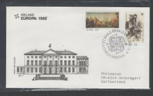 Ireland  #519-20  (1982 Europa set) on  unaddressed Fleetwood FDC