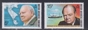 British Antarctic Territory # 62-63, Sir Winston Churchill, Mint NH, 1/2 Cat.
