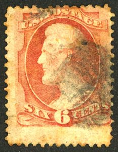 U.S. #159 USED CREASES THIN HOLE 