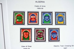 COLOR PRINTED FRENCH ALGERIA 1924-1958 STAMP ALBUM PAGES (29 illustrated pages)