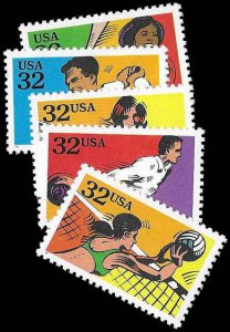 PCBstamps  US #2961-2965 Sgls $1.60(5x32c)Recreational Sports, MNH, (7)