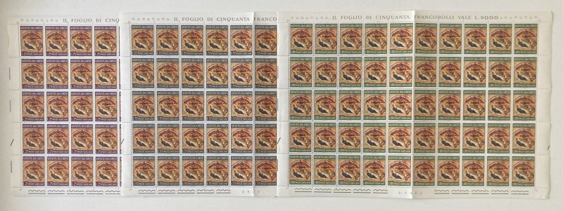 Vatican City 1967 #458-60 Sheet(50), Nativity, **MNH**, CV $37.50