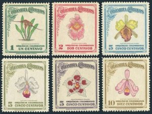 Colombia 546-551, MNH. Michel 500-505. Orchids 1947.