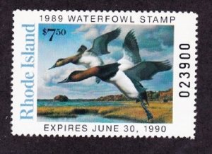 RI1 Rhode Island #1 MNH State Waterfowl Duck Stamp - 1989 Canvasback