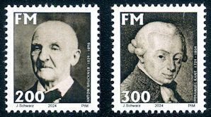 MUSOGRAD, MICRONATION - 2024 - Kant & Bruckner -Perf 2v Set -M N H-Private Issue