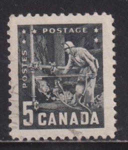 Canada 373 Underground Mining 5¢ 1957