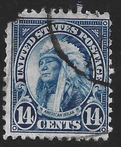 US #695 14c American Indian