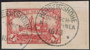 GERMAN NEW GUINEA 1901 YACHT 1MK USED ON PIECE