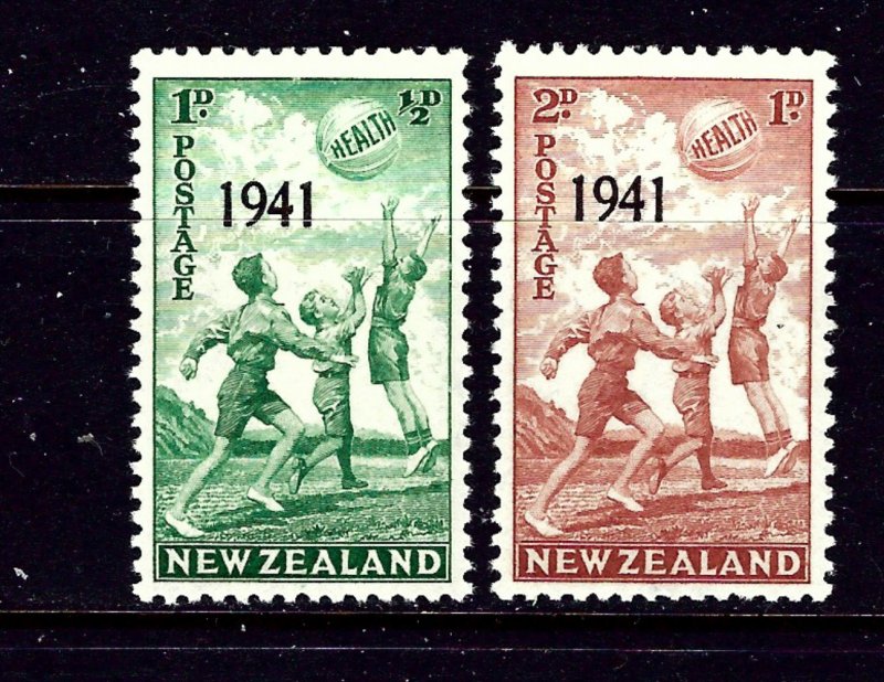 New Zealand B18-19 MNH 1941 overprint set