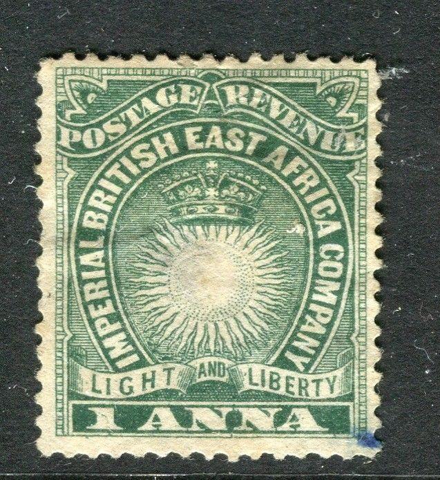 BRITISH EAST AFRICA; 1890s early classic QV issue used 1a. value