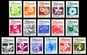 Nicaragua 1986 Flowers Scott #1515-1530 Mint Never Hinged