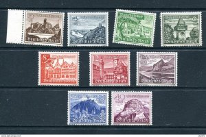 Germany 1939 Mi 730-8 MNH Cv 60 euro Buildings 13174