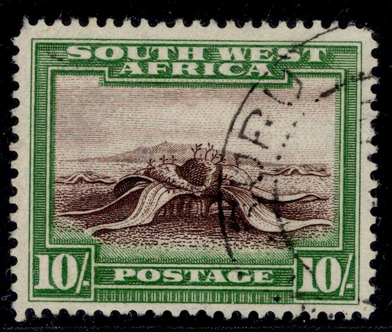 SOUTH WEST AFRICA GV SG84, 10s red-brown & emerald, FINE USED.