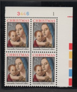 Scott # 2514 UNUSED  MNH   plate block of 4