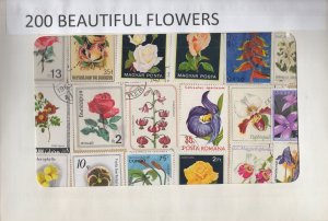 A Nice Selection Of 200 All Different Topicals. Flowers.   #02 TOP50