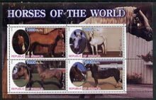 SOMALIA - 2002 - Horses of the World #2 - Perf 4v Sheet - M N H - Private Issue