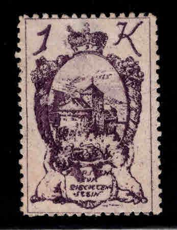 LIECHTENSTEIN Scott 42 MH* stamp faulty thin, hinge remnant