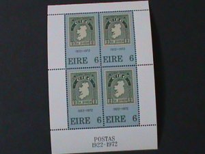 IRELAND-1972-SC# 326a-5OTH ANNIV: 1ST IRISH POSTAGE STAMP-MNH S/S VERY FINE