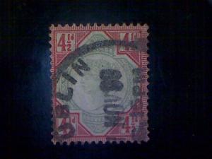 Stamps, Great Britain, Irish Cancel, Scott #117,  used(o), 1892, Q.Victoria, 2½d 