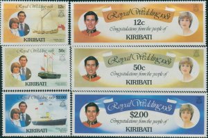 Kiribati 1981 SG149-154 Royal Wedding set MNH