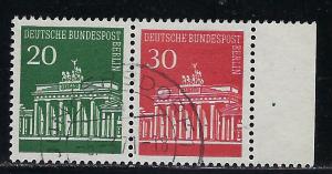 Germany Berlin Scott # 9N252, 9N253, used, se-tenant, Mi # W45