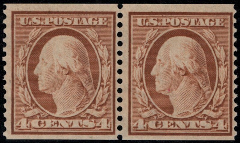 US #354 SCV $1050 VF mint never hinged, Pair, nicely centered, Fresh!