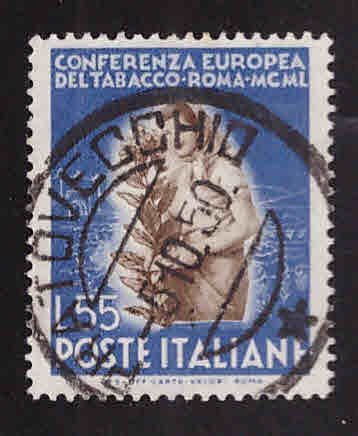 Italy Scott 546 used with  Pratovecchio 1950 circular date cancel