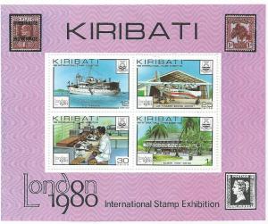 Kiribati #355a  London 80' Intl Stamp Expo S/S (MNH) CV$1.00