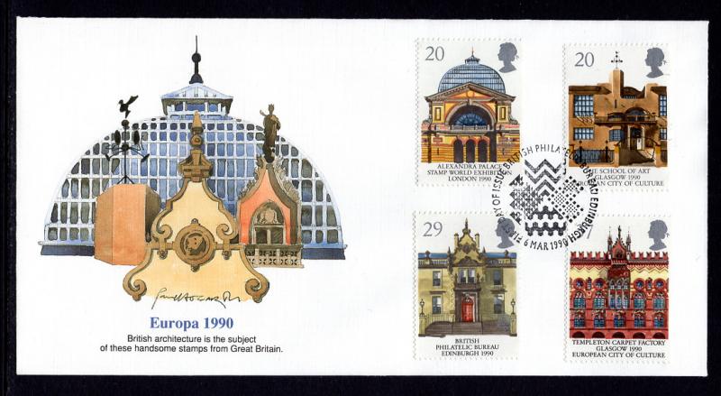 Great Britain 1314-1317 Europa Architecture Fleetwood U/A FDC