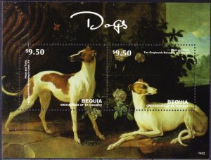 2014 St Vincent Grenadines Bequia 907-908/B101 Dogs in painting 16,00 €